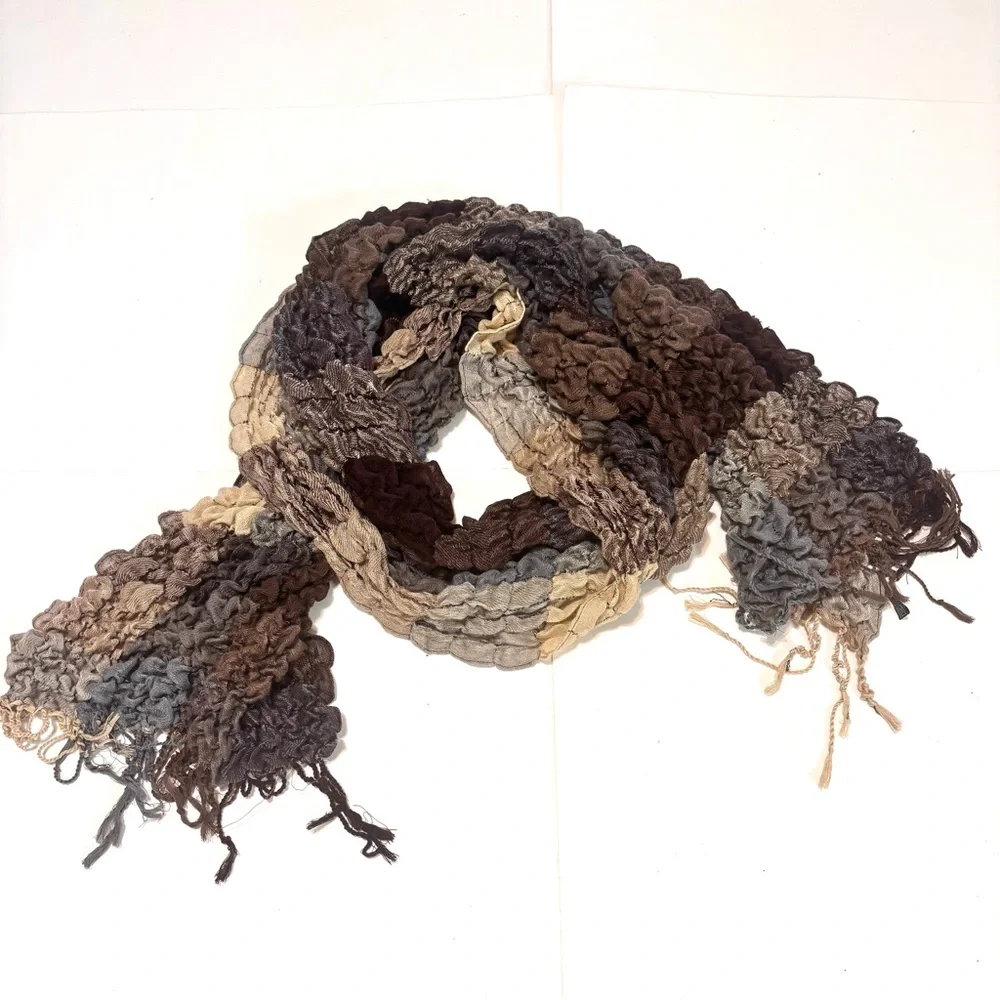 Elegant Multicolor Textured Scarf